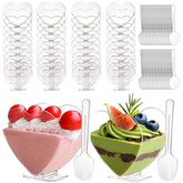 Coloch 100-pack de vasos postre mini con acabado claro, ideales para presentaciones elegantes