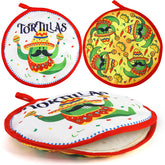 Coloch bolsa calor para tortillas con diseño estampado a doble cara, ideal para mesa