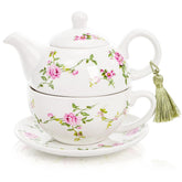 Coloch tetera de porcelana con diseño floral vintage para momentos de té