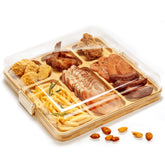 Combler tablero charcutería bambú tapa: mantiene frescos quesos y embutidos