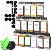 ComSaf botes de especias de vidrio 4oz con tapas para dosificar con precisión.