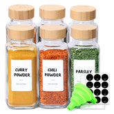 ComSaf botes de vidro 8 oz con tapas de bambú, ideal para una cocina ordenada