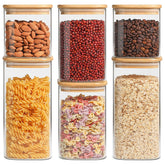 ComSaf botes de vidrio con tapas herméticas para conservar alimentos frescos.