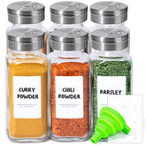 ComSaf frascos con tapas Twist-Select para control de espolvoreo preciso.