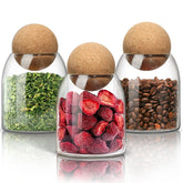 ComSaf tarro cristal tapa bola 16oz: práctico para almacenar té y café.