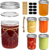ComSaf tarros mason 8 onzas con tapas y bandas para mermeladas caseras.