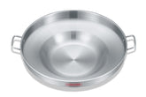 Concord comal de acero inoxidable 22 pulgadas visto de frente para freír con calor uniforme