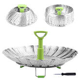Cesta de vapor Consevisen para verduras de 7.1-11 pulgadas con cocción rápida.