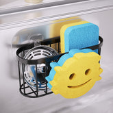 Consumest porta-esponjas sonrisa, soporte práctico para esponjas y jabones, ordena la encimera