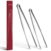 COOCLAN pinzas de cocina 11,5 pulgadas con puntas serradas para agarre seguro