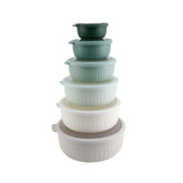 Conjunto de 12 tazones COOK WITH COLOR con tapas, ideal para mezclar y almacenar.