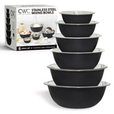 COOK WITH COLOR tazones de acero inoxidable apilables para ahorrar espacio en la cocina.
