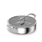 COOKER KING sartén para saltear 5 qt con tapa, ideal para saltear y conservar jugos