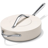 CookinCraze sarten ceramica 4.5qt con tapa para saltear de forma uniforme