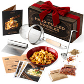 Conjunto de regalo de cocina: escurridor de malla fina con mango para hervidos limpios.