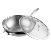 Sartén para salteado Cooks Standard con acabado inoxidable exterior brillante