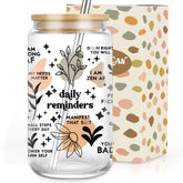 Coolife Taza con afirmaciones positivas 16onzas, ideal para empezar el día.