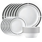 Corelle Brasserie conjunto 18 piezas para servicio de 6, ligero y duradero