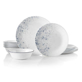 Corelle Vitrelle, platos de cena índigo, duraderos para uso diario.