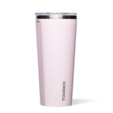 Corkcicle Classic Tumbler frente rosa polvo, ideal para llevar bebidas frías o tibias.