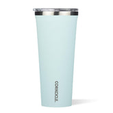 Corkcicle Classic Tumbler azul brillo, mantiene bebidas frías por más tiempo.