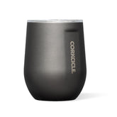 Corkcicle Vaso sin tallo con diseño mate negro, ideal para bebidas frías y elegantes.