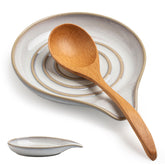 Cormomu porta cucharas ceramico grande, soporte estable para utensilios en la cocina