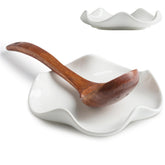 Cormomu reposa cucharas con forma de flor blanca en encimera para mantener utensilios a mano