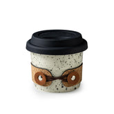Cormomu Taza de café cerámica con tapa, sabor auténtico en cada sorbo