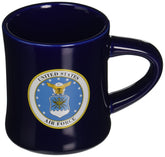 Taza Cornell azul con logo de la Fuerza Aérea para café diario