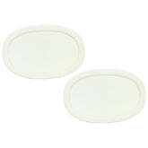 Corningware F-15-PC: tapa de forma oval blanca, juego de 2, ideal para porciones.