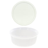 CorningWare FS5 cazuela redonda blanca francesa para hornear y servir