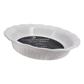 CorningWare FW111 plato de pie 9 pulgadas blanco-frances para hornear y servir