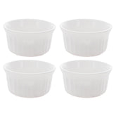 CorningWare RS4, ramequines redondos en blanco francés, aptos para hornear y microondas para porciones individuales.