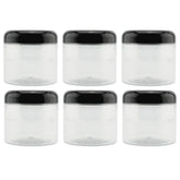 Cornucopia Brands tarro plástico claro de 16 oz con boca ancha y tapa domo para almacenamiento.