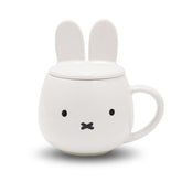Taza cerámica COTONOHA con tapa conejo mantiene caliente la bebida