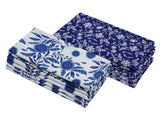 Cotton Craft servilletas dos tonos azul sobre blanco para vestir la mesa