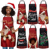Delantal Cotwinter Navidad con bolsillos para utensilios al alcance de la mano.