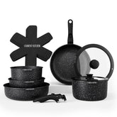 Country Kitchen Ollas con mango removible, faciles de mover entre estufa y mesa.