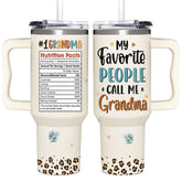 La taza termica Couple Fox 40oz con asa y pajilla, ideal para llevar.