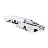 Coutale Sommelier Pocket Prestige abrebotellas en acero inoxidable con doble palanca para uso diario.