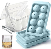 Cozy Kitchen Essentials: juego de 3 bandejas para hielo redondo para servir bebidas con estilo