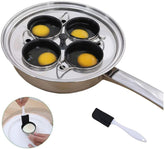 CozyKit sartén para pochar huevos con 4 tazas, cocción uniforme.