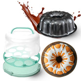 Creacake molde Bundt 10 pulgadas con recubrimiento antiadherente para horneado uniforme.