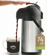 Cresimo cafetera termica 74oz dispensador con bomba, ideal para oficinas