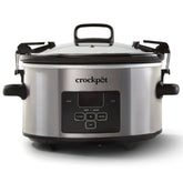 Crock-Pot tapa con cierre seguro, ideal para transporte seguro.