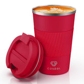 CS COSDDI 12oz taza termica con tapa, perfecta para llevar café caliente.