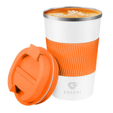 CS COSDDI, taza termica 12oz con aislamiento, ideal para café caliente.