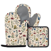 Guante CTATDIOP de horno con flor vintage para protección al cocinar.