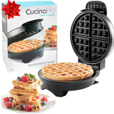 CucinaPro maquina de gofres belgas, diseño clasico para desayunos elegantes